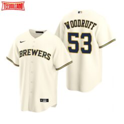 Milwaukee Brewers Brandon Woodruff Cream Home Replica Jersey