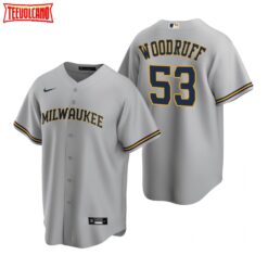 Milwaukee Brewers Brandon Woodruff Gray Road Replica Jersey