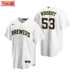 Milwaukee Brewers Brandon Woodruff White Alternate Replica Jersey