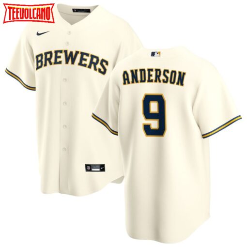 Milwaukee Brewers Brian Anderson Cream Home Replica Jersey