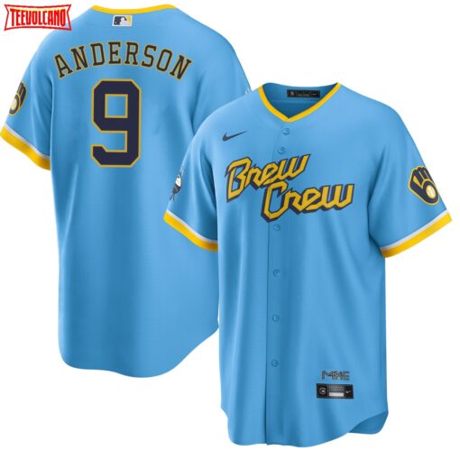 Milwaukee Brewers Brian Anderson Powder Blue 2022 City Connect Replica Jersey