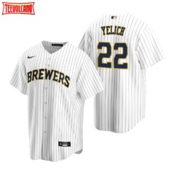 Milwaukee Brewers Christian Yelich White Replica Alternate Jersey