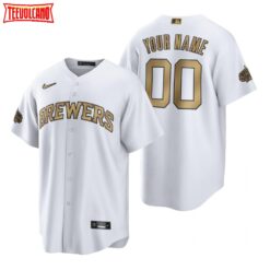 Milwaukee Brewers Custom White 2022 All-Star Game Replica Jersey