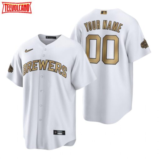 Milwaukee Brewers Custom White 2022 All-Star Game Replica Jersey