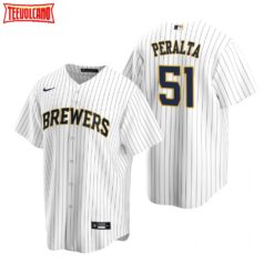 Milwaukee Brewers Freddy Peralta White Alternate Replica Jersey