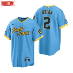 Milwaukee Brewers Luis Urias Powder Blue 2022 City Connect Replica Jersey