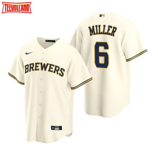 Milwaukee Brewers Owen Miller Cream Home Replica Jersey