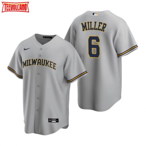 Milwaukee Brewers Owen Miller Gray Road Replica Jersey