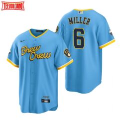 Milwaukee Brewers Owen Miller Powder Blue City Connect Replica Jersey