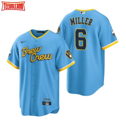 Milwaukee Brewers Owen Miller Powder Blue City Connect Replica Jersey