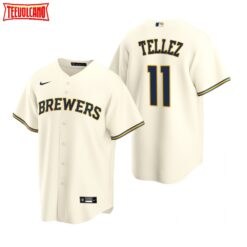 Milwaukee Brewers Rowdy Tellez Cream Home Replica Jersey