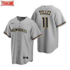 Milwaukee Brewers Rowdy Tellez Gray Road Replica Jersey