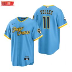 Milwaukee Brewers Rowdy Tellez Powder Blue 2022 City Connect Replica Jersey