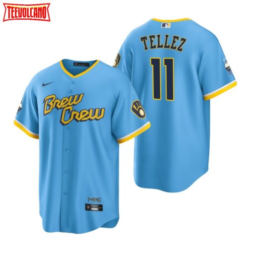 Milwaukee Brewers Rowdy Tellez Powder Blue 2022 City Connect Replica Jersey