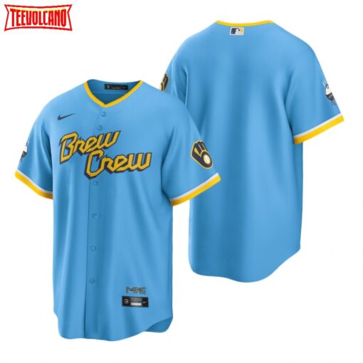 Milwaukee Brewers Team Powder Blue 2022 City Connect Replica Jersey