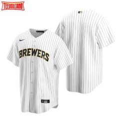 Milwaukee Brewers Team White Replica Alternate Jersey