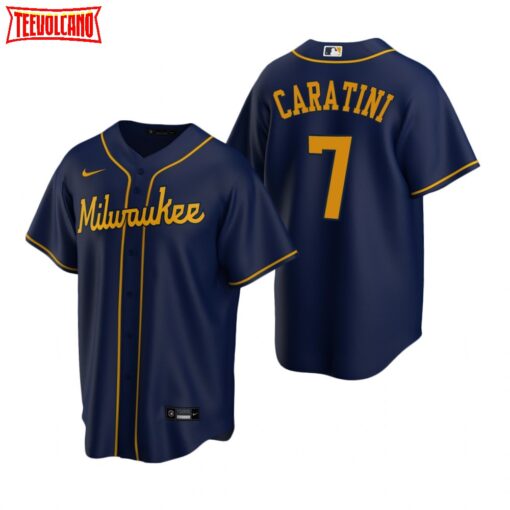 Milwaukee Brewers Victor Caratini Nike Navy Alternate Replica Jersey