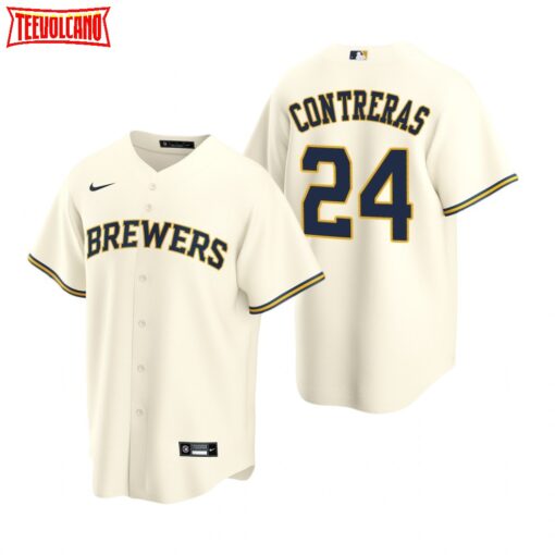 Milwaukee Brewers William Contreras Cream Home Replica Jersey