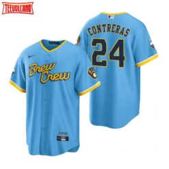 Milwaukee Brewers William Contreras Powder Blue City Connect Replica Jersey