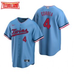 Minnesota Twins Carlos Correa Light Blue Replica Alternate Jersey