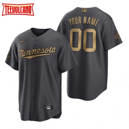 Minnesota Twins Custom Charcoal 2022 All-Star Game Replica Jersey