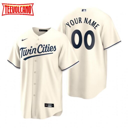 Minnesota Twins Custom Cream 2023 Alternate Replica Jersey