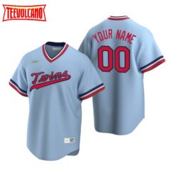 Minnesota Twins Custom Light Blue Cooperstown Collection Jersey