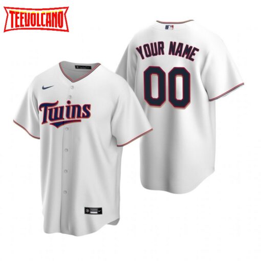 Minnesota Twins Custom White Home Replica Jersey