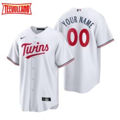 Minnesota Twins Custom White Replica Home Jersey