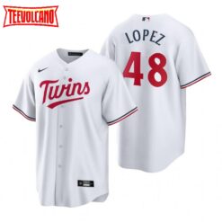 Minnesota Twins Jorge Lopez White 2023 Replica Home Jersey