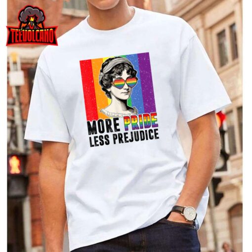 More Pride Less Prejudice LGBT Pride Month Gay Proud Ally T-Shirt