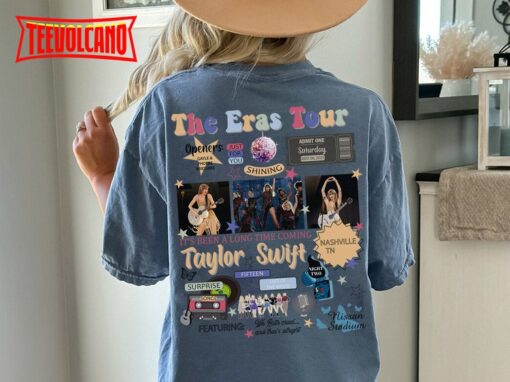 Nashville Night 2 Taylor Swift Eras Tour 2023 Double Side T-Shirt