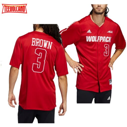 NC State Wolfpack Devonte Brown College Baseball Jersey Red