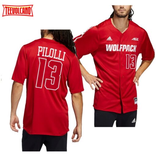 NC State Wolfpack Dominic Pilolli College Baseball Jersey Red