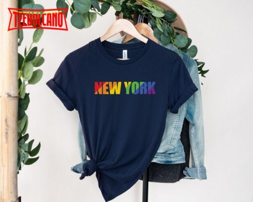 New York LGBT Rainbow T-Shirt For Pride Month