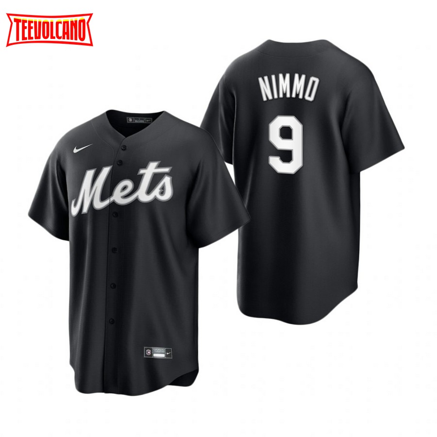 New York Mets Brandon Nimmo Black White Fashion Replica Jersey