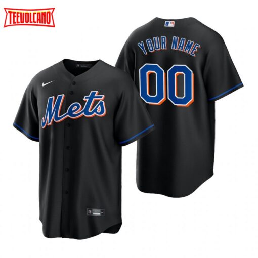 New York Mets Custom Black Alternate Replica Jersey