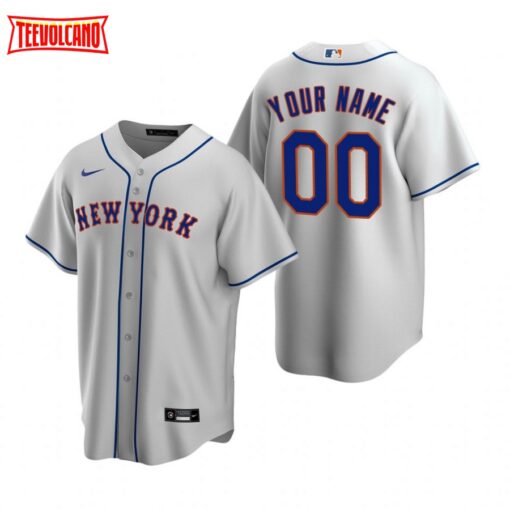 New York Mets Custom Gray Road Replica Jersey