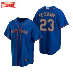 New York Mets David Peterson Royal Alternate Road Replica Jersey