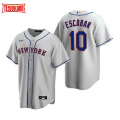 New York Mets Eduardo Escobar Gray Road Replica Jersey