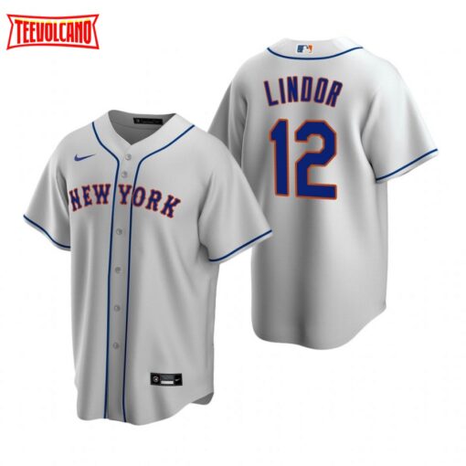 New York Mets Francisco Lindor Gray Replica Road Jersey