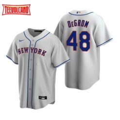 New York Mets Jacob deGrom Gray Replica Road Jersey