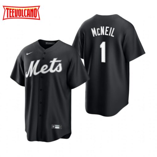 New York Mets Jeff McNeil Black White Fashion Replica Jersey