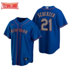 New York Mets Max Scherzer Royal Alternate Road Replica Jersey