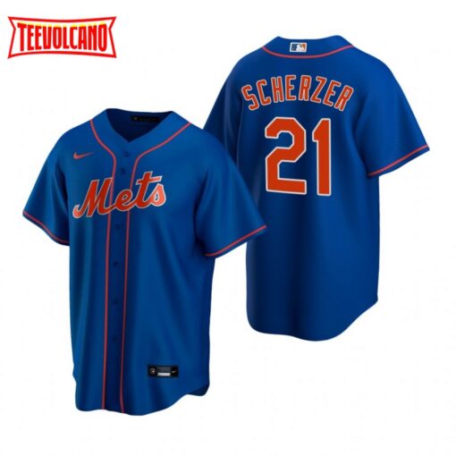 New York Mets Max Scherzer Royal Replica Jersey