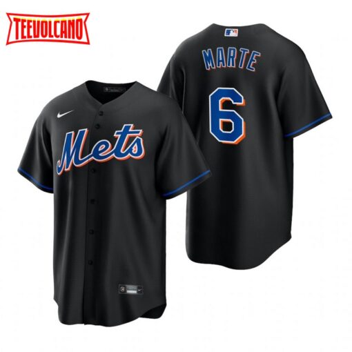 New York Mets Starling Marte Black Alternate Replica Jersey