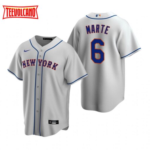 New York Mets Starling Marte Gray Road Replica Jersey