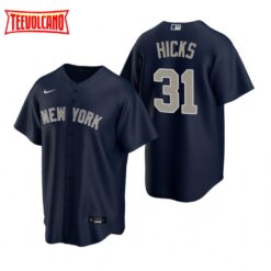 New York Yankees Aaron Hicks Navy Alternate Replica Jersey