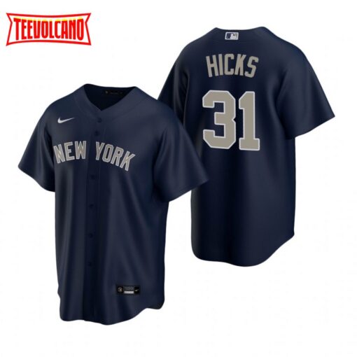 New York Yankees Aaron Hicks Navy Alternate Replica Jersey