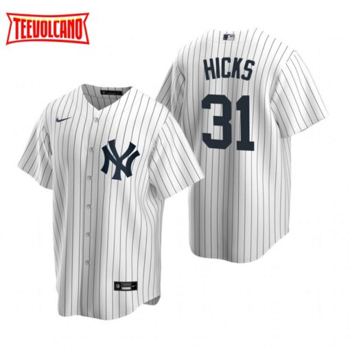 New York Yankees Aaron Hicks White Home Replica Jersey